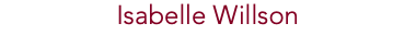 Isabelle Willson