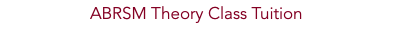 ABRSM Theory Class Tuition